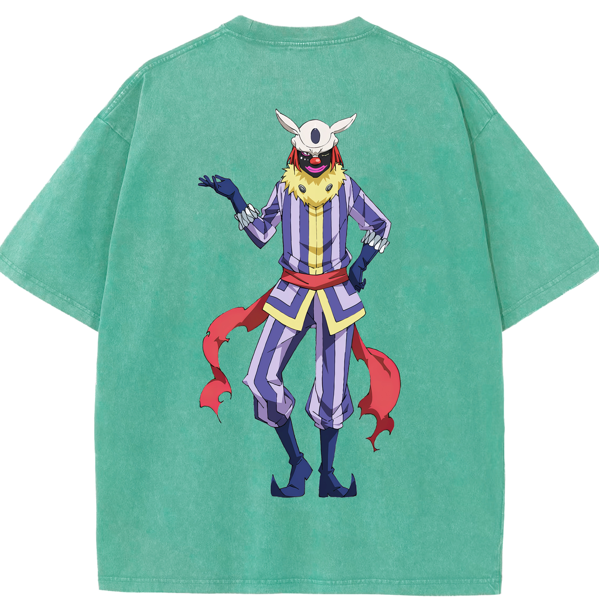 （画像用） 転スラ Regarding Reincarnated to Slime 綿100% ヴィンテージ風 半袖Tシャツ（背面プリント）